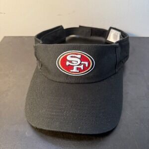 Reebok San Francisco 49ers NFL Visor Hat Mens Black Adjustable SF Logo Sideline